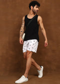Fabmade Leaf Whisper Linen Shorts | Grocsy
