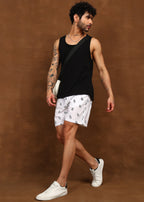 Fabmade Leaf Whisper Linen Shorts | Grocsy