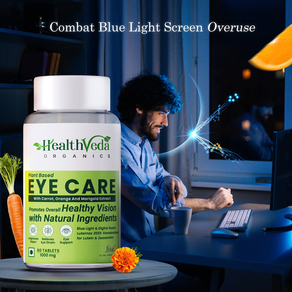 Health Veda Organics Plant Based Eye Care Supplements Tablets | Grocsy