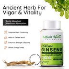 Health Veda Organics Plant Based Korean Red Ginseng Capsules