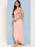 Ahalyaa Floral Printed Ethnic Co-Ords With Jacket | Grocsy