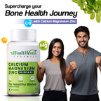 Health Veda Organics Calcium Magnesium & Zinc Vitamin D3 & B12 Tablets