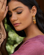 trueBrowns Gold-Polished Hoop Earrings | Grocsy