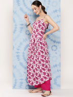 InWeave Women's Pink Fuchsia Japanese Art Strappy Set | Grocsy