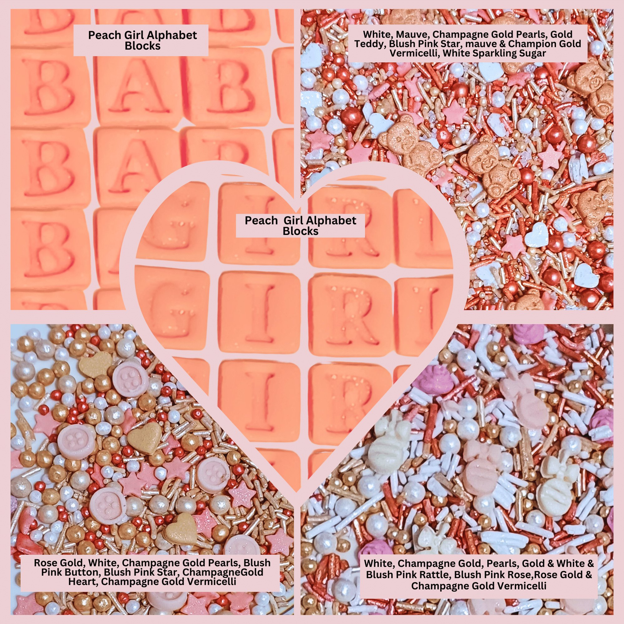 Confect Girls Baby Shower Sprinkles | Edible Sprinkles | Grocsy