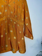 trueBrowns Mustard Zari Embroidered Top | Grocsy