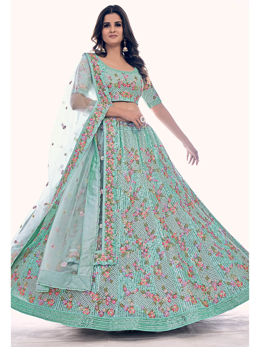 Myra Firozi Soft Net Embroidered Designer Lehenga Choli | Grocsy