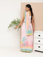 Ahalyaa Women Chiffon Floral Saree | Grocsy