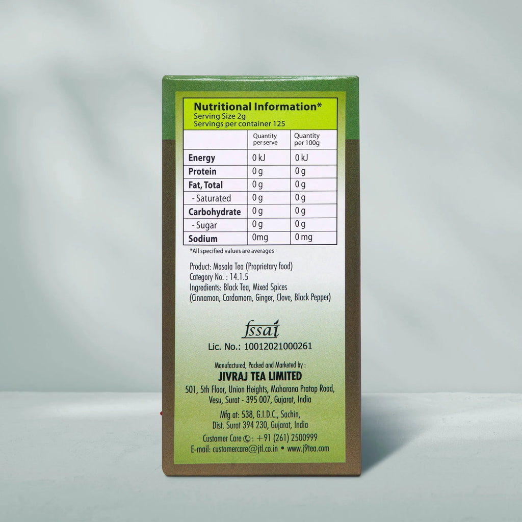 jivraj9 Tea Masala Tea Box Pack | Grocsy