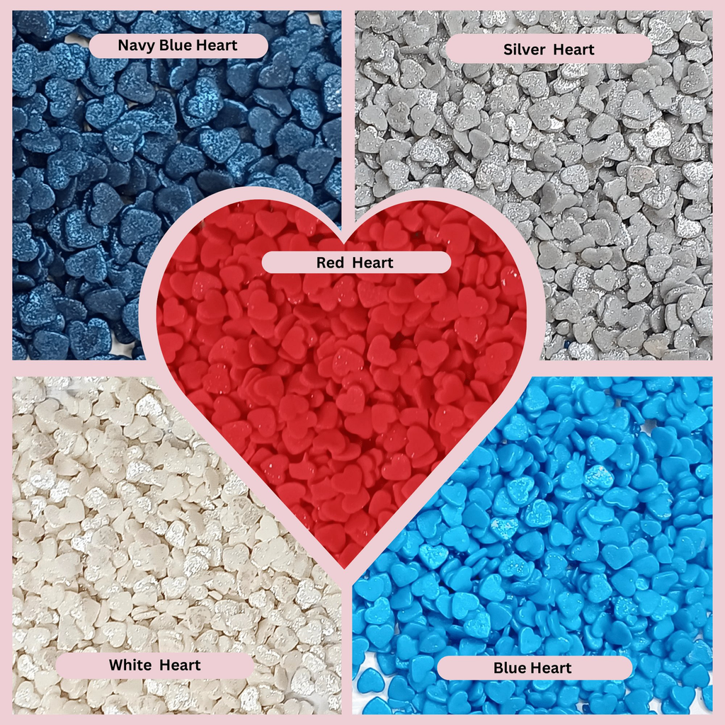 Confect Heart Sprinkles | Captain's Colors Patriotic Sprinkles | Grocsy
