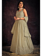 Myra Pista Real Georgette Designer Gown Style Suit | Grocsy