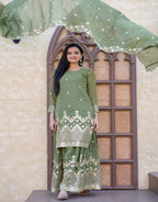 Yash Enterprise Latest Georgette Embroidery Pista Readymade Salwar Suit | Grocsy