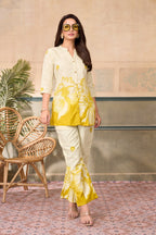 Anaita Yellow Stylish Readymade Co-Ords Set | Grocsy