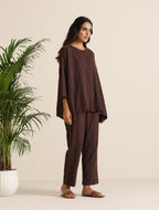 trueBrowns Cola Cotton Dobby Relaxed Co-ord Set | Grocsy
