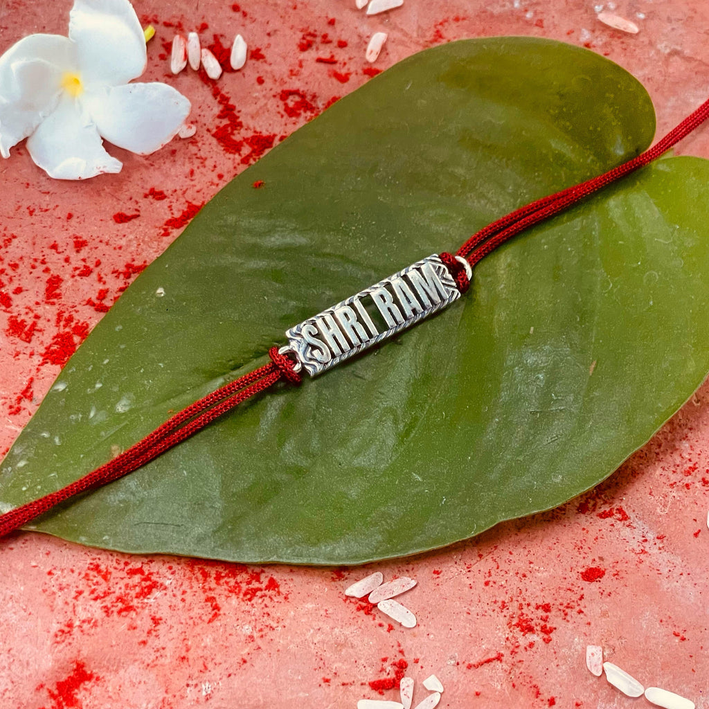 trueBrowns 925 Sterling Silver Shri Ram Thread Rakhi | Grocsy
