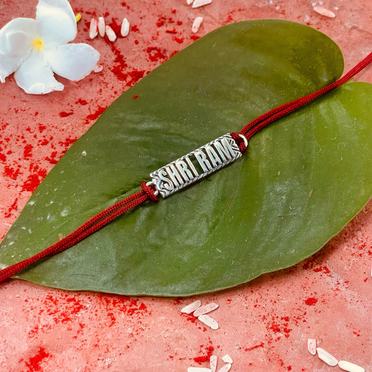 trueBrowns 925 Sterling Silver Shri Ram Thread Rakhi | Grocsy