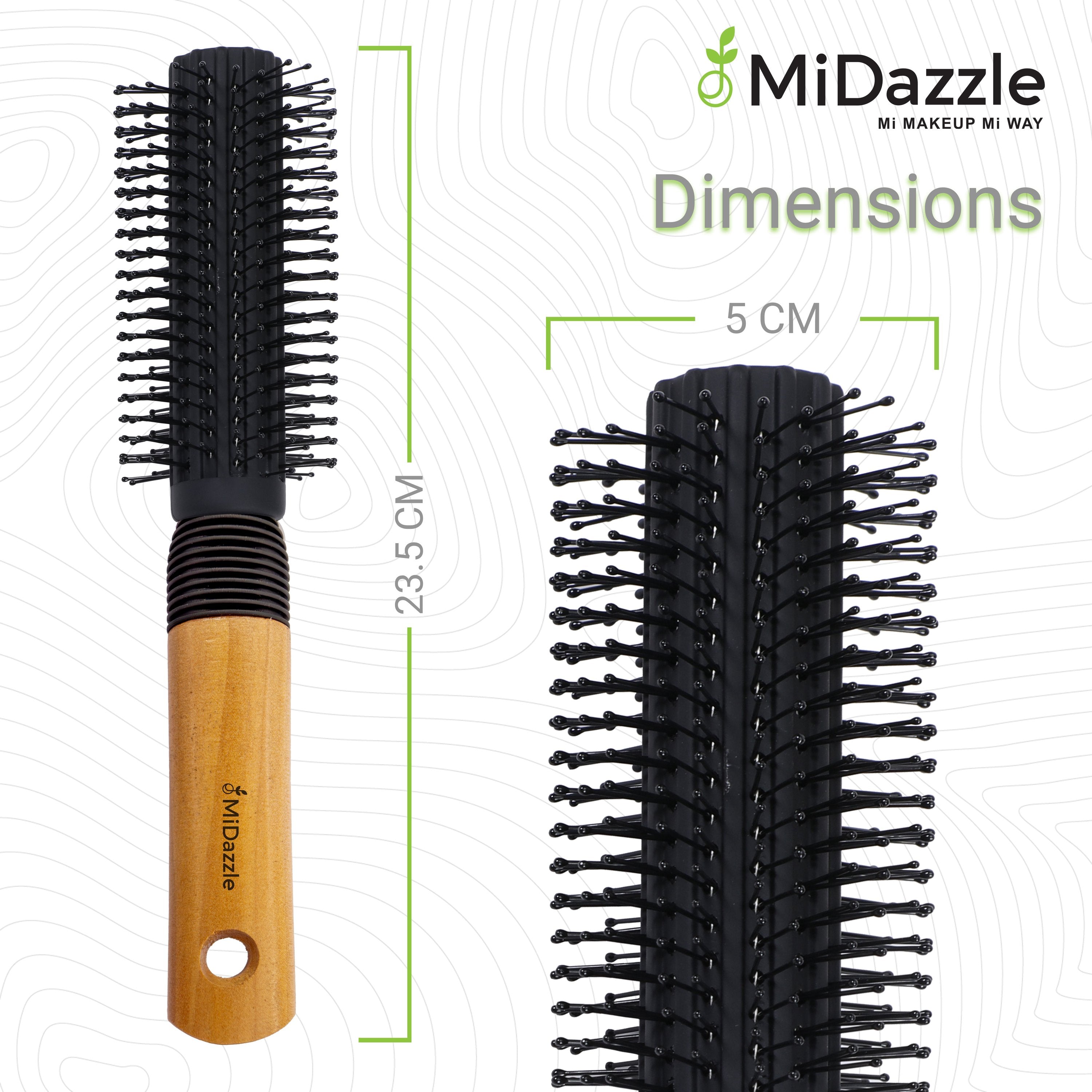 MiDazzle Hair Brush (Wooden) MIHB0037 | Grocsy