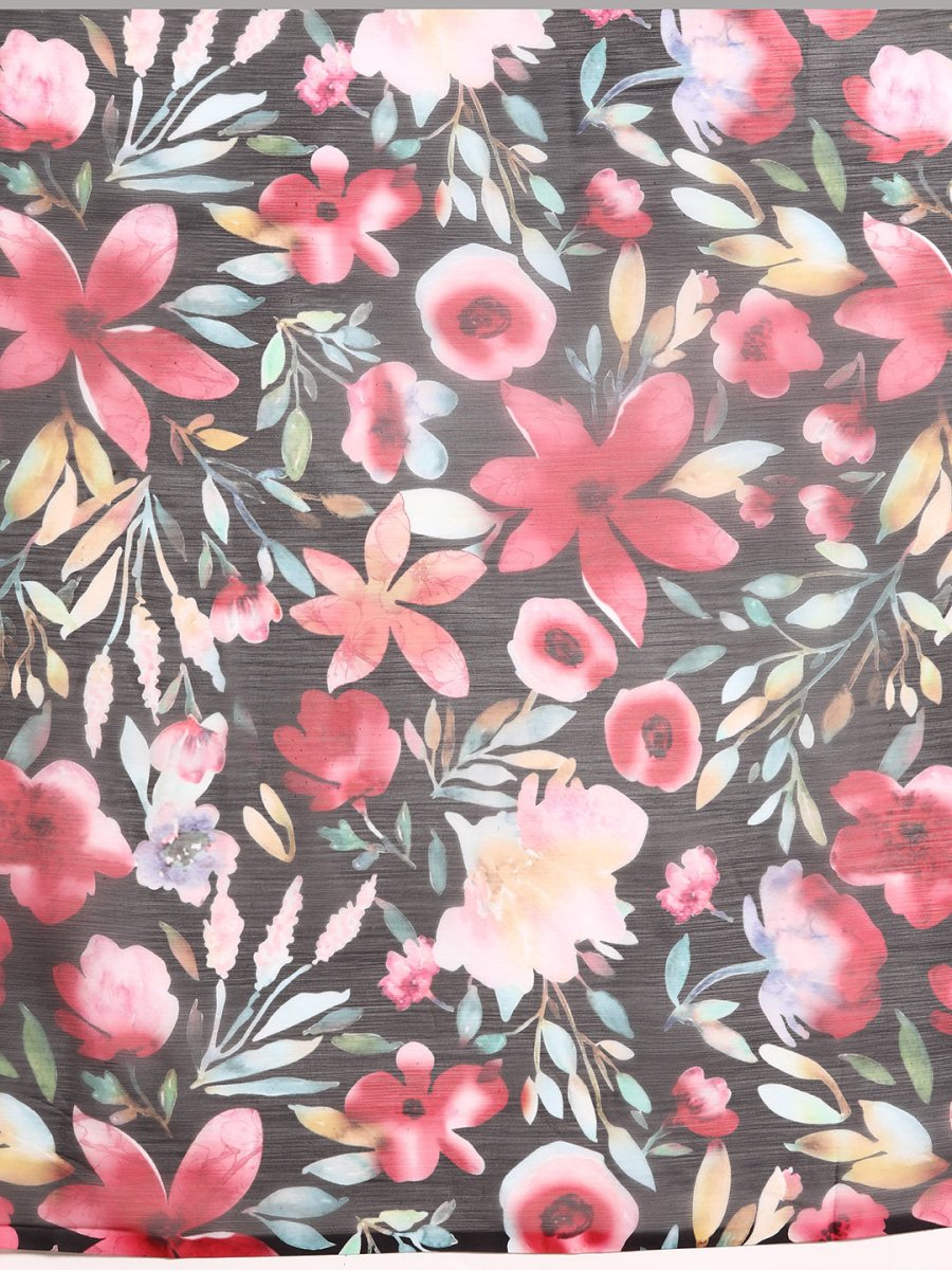 Ahalyaa Floral Poly Chiffon Saree | Grocsy