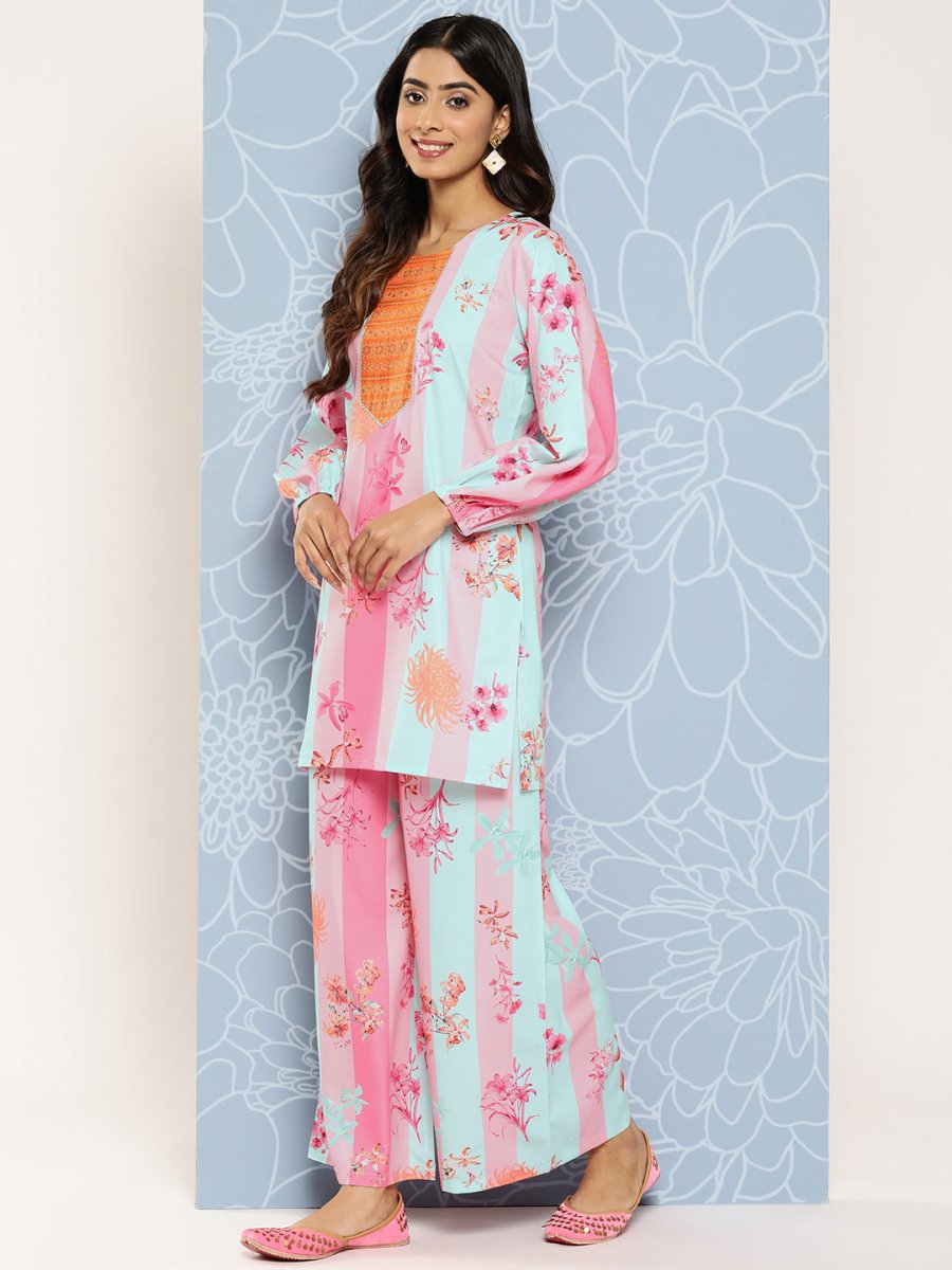 Ahalyaa Striped Ethnic Co-Ords | Grocsy