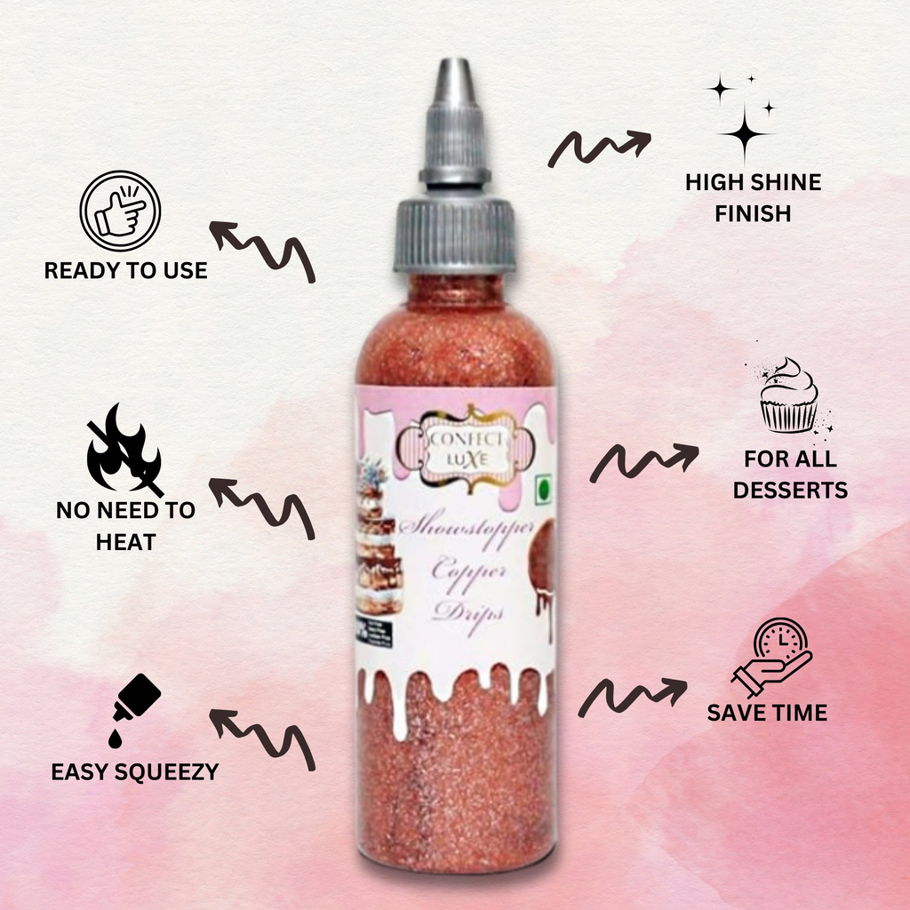 Confect Showstopper Copper | Edible Drips | Grocsy