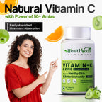 Health Veda Organics Natural Vitamin C Tablets For Skin & Health | Grocsy