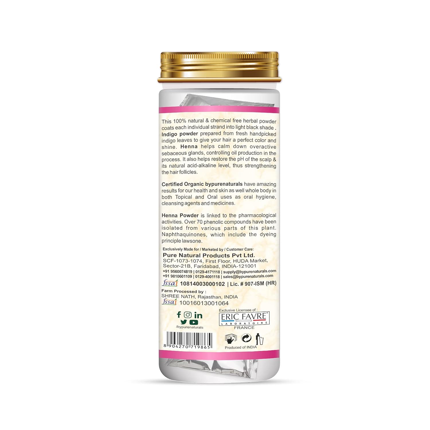 byPureNaturals Organic Hair Coloring Kit | Grocsy