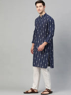 Fabmade Men Printed Straight Kurta | Grocsy