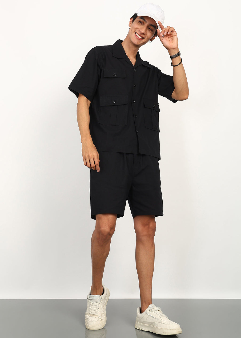 Fabmade Black Utility Co-Ord Set For Men | Grocsy