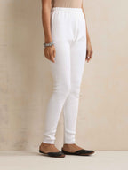 trueBrowns White Woollen Leggings | Grocsy