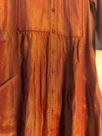 trueBrowns Bronze Tissue Kurta | Grocsy