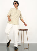 Fabmade Sandline Stripe Linen Kurta | Grocsy