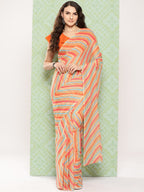 Ahalyaa Leheriya Poly Chiffon Saree | Grocsy