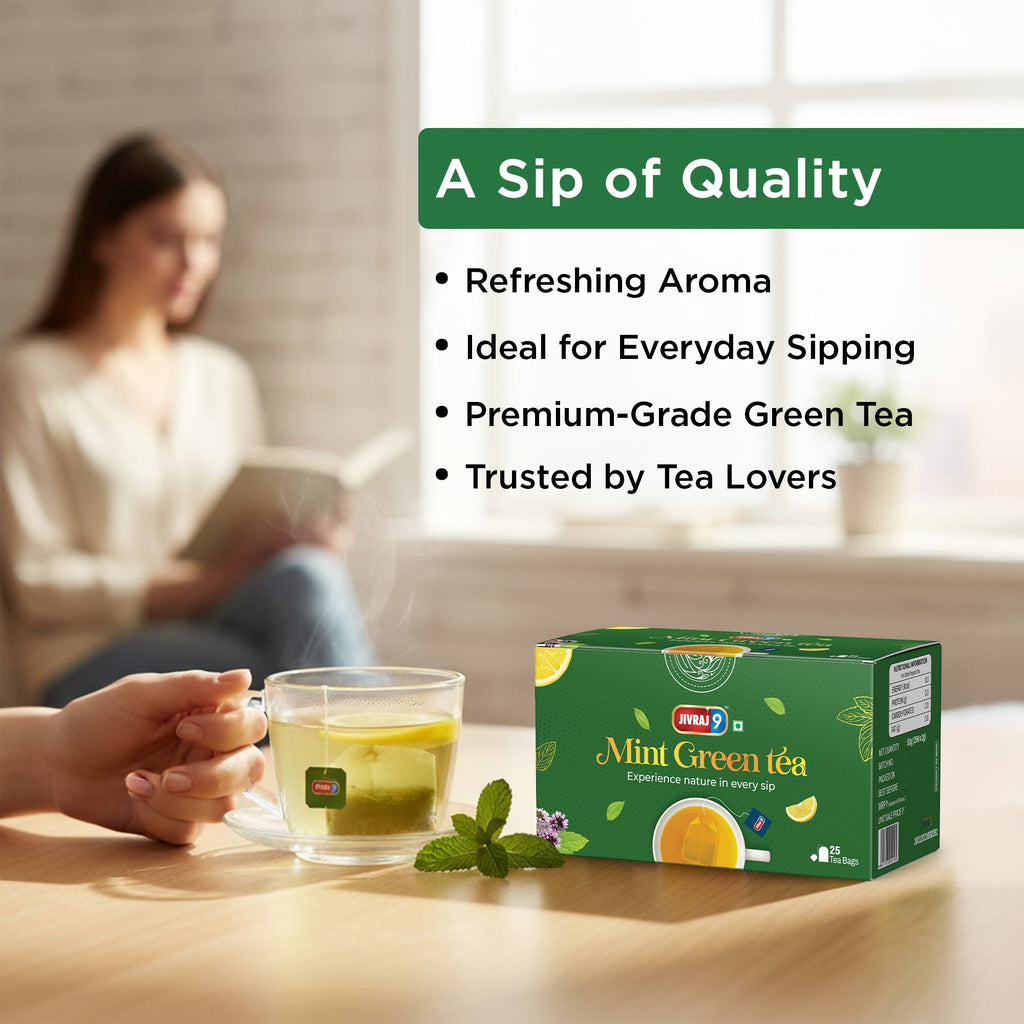 jivraj9 Tea Mint Green Tea | Grocsy