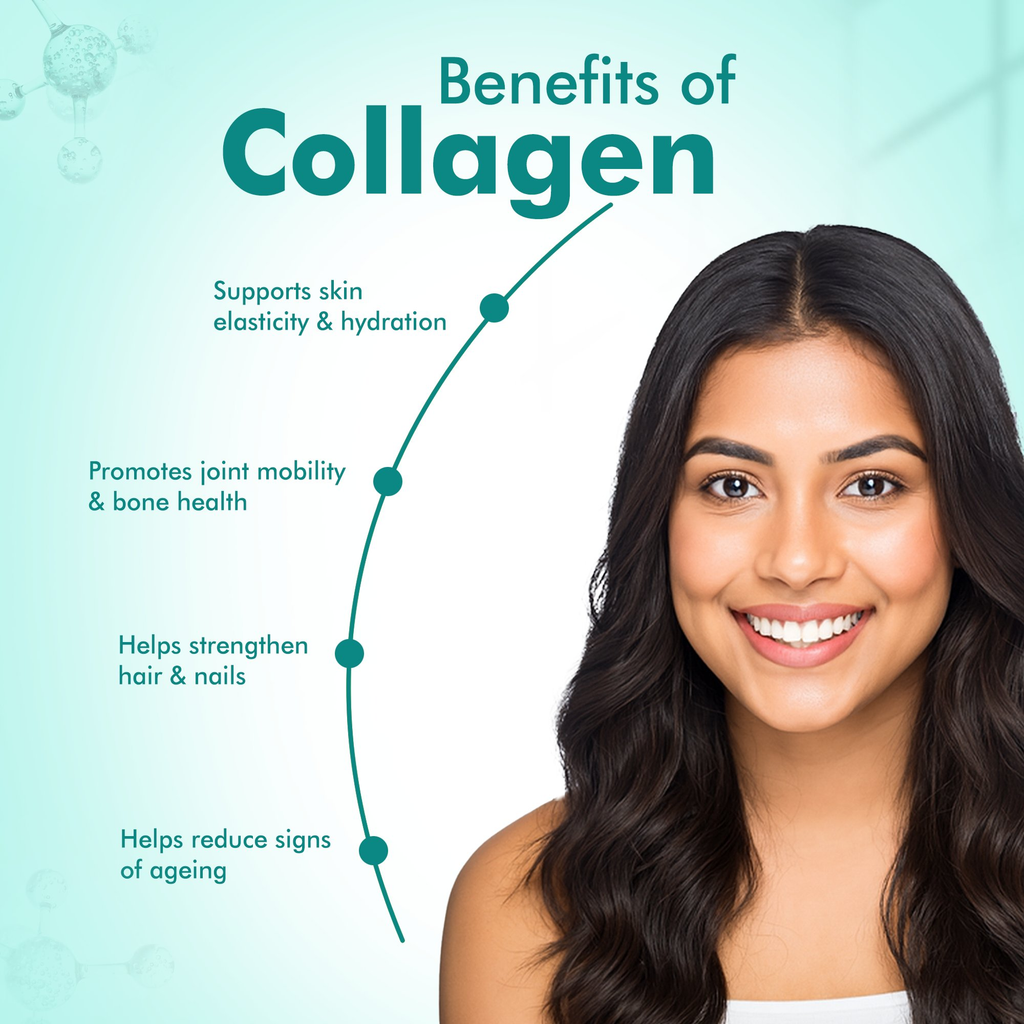 Dr. Morepen Biotin+ Advanced Tablets & DR. Morepen Marine Collagen Powder with Glutathione, Hyaluronic Acid, Resveratrol & Biotin Lemon Lime Flavour - Combo | Grocsy