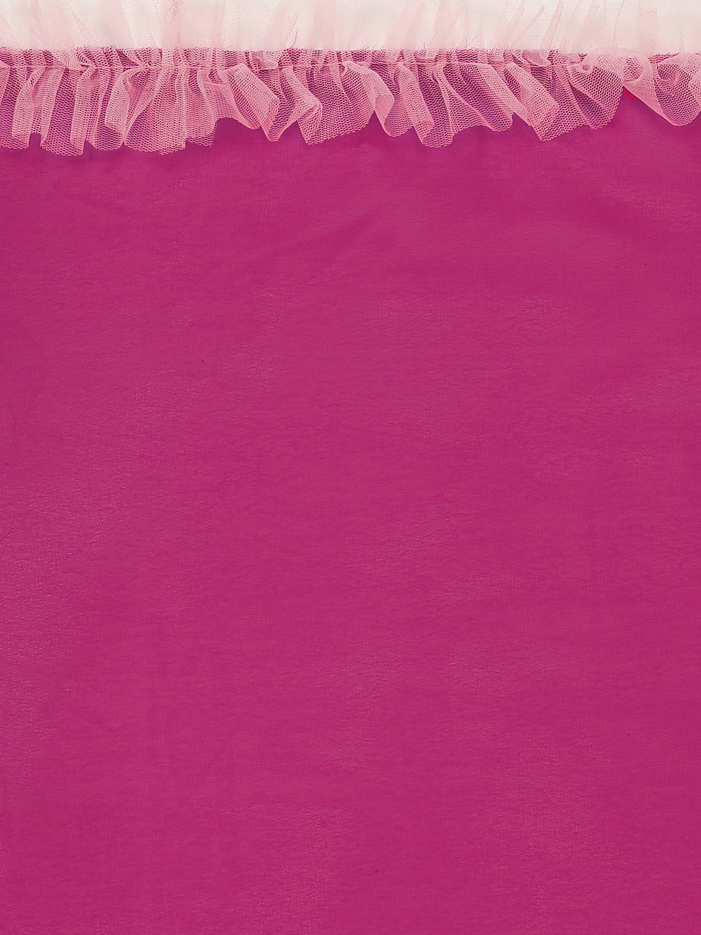 Sangria Magenta Solid Poly Georgette Ruffled Saree | Grocsy