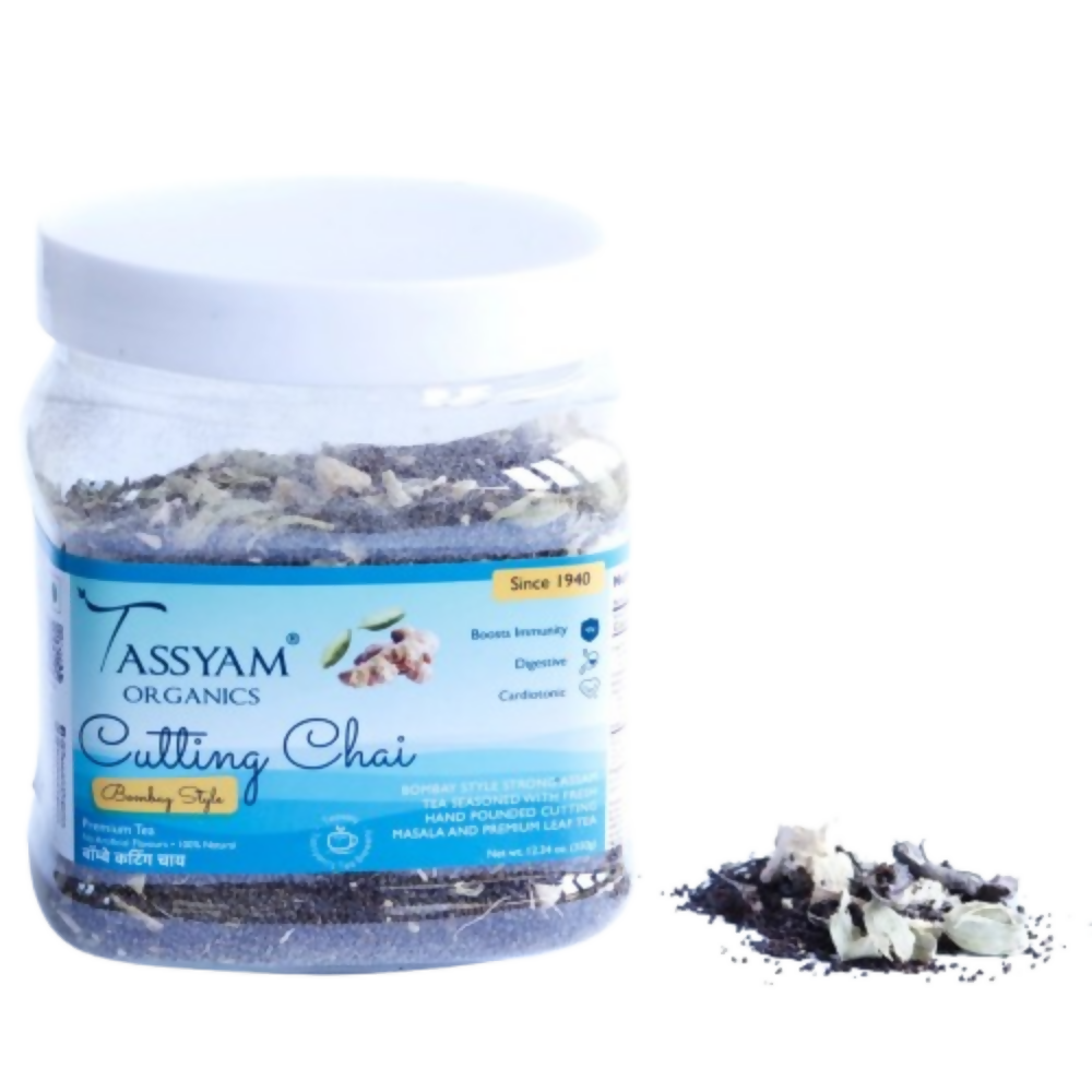 Tassyam Organics Strong Bombay Cutting Tea | Chai - Jar | Grocsy