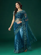 kasee Embellished Zari Sequinned Saree | Grocsy