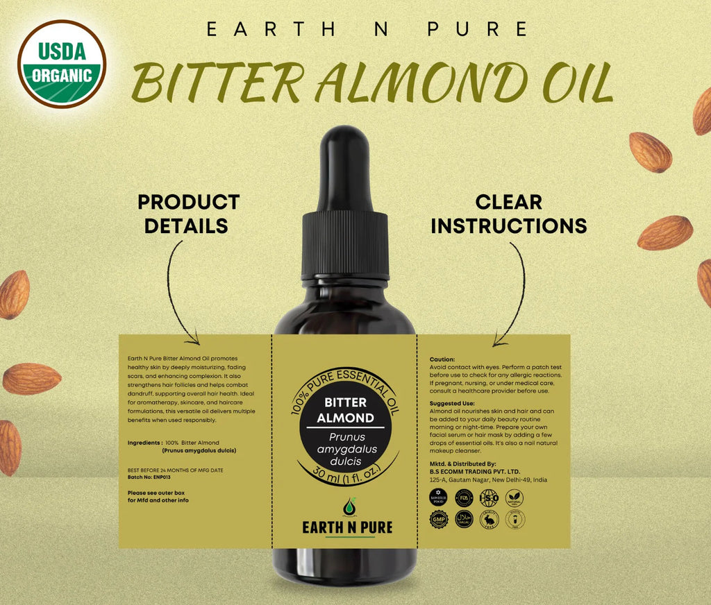 Earth N Pure Bitter Almond Oil | Grocsy