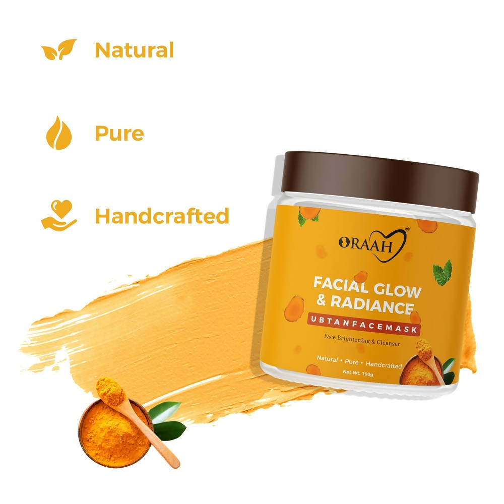 Oraah Facial Glow & Radiance Ubtan Face Mask | Grocsy