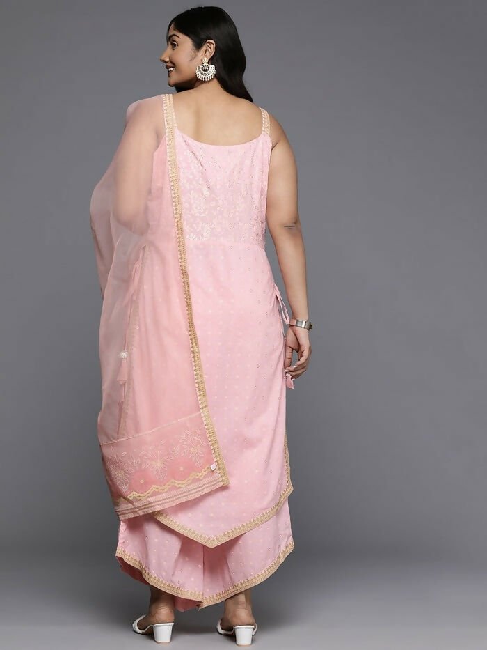 Ahalyaa Women's Traditional wear Kurta Set - Pink | Grocsy
