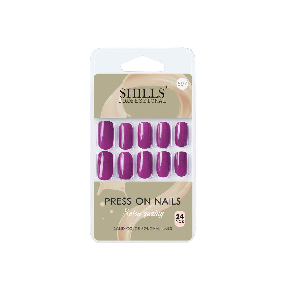 Shills Professional Reusable Press On Nails Square - SPN597 | Grocsy