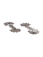 Shoshaa Silver-Toned Contemporary Drop Earrings | Grocsy