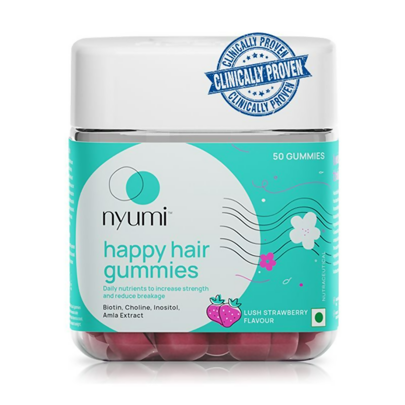 Nyumi Biotin Hair Gummies For Stronger Thicker And Shinier Hair - Amla Zinc, & Multivitamins | Grocsy
