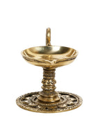 CraftVatika Gold-Toned Handmade Oil Lamp Showpiece | Grocsy