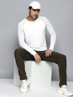 Alcis Men White Slim Fit Running T-shirt | Grocsy