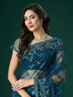 kasee Embellished Zari Sequinned Saree | Grocsy