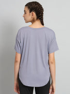MKH Typography Printed Drop-Shoulder Sleeves Relaxed Fit Dri-FIT T-shirt | Grocsy