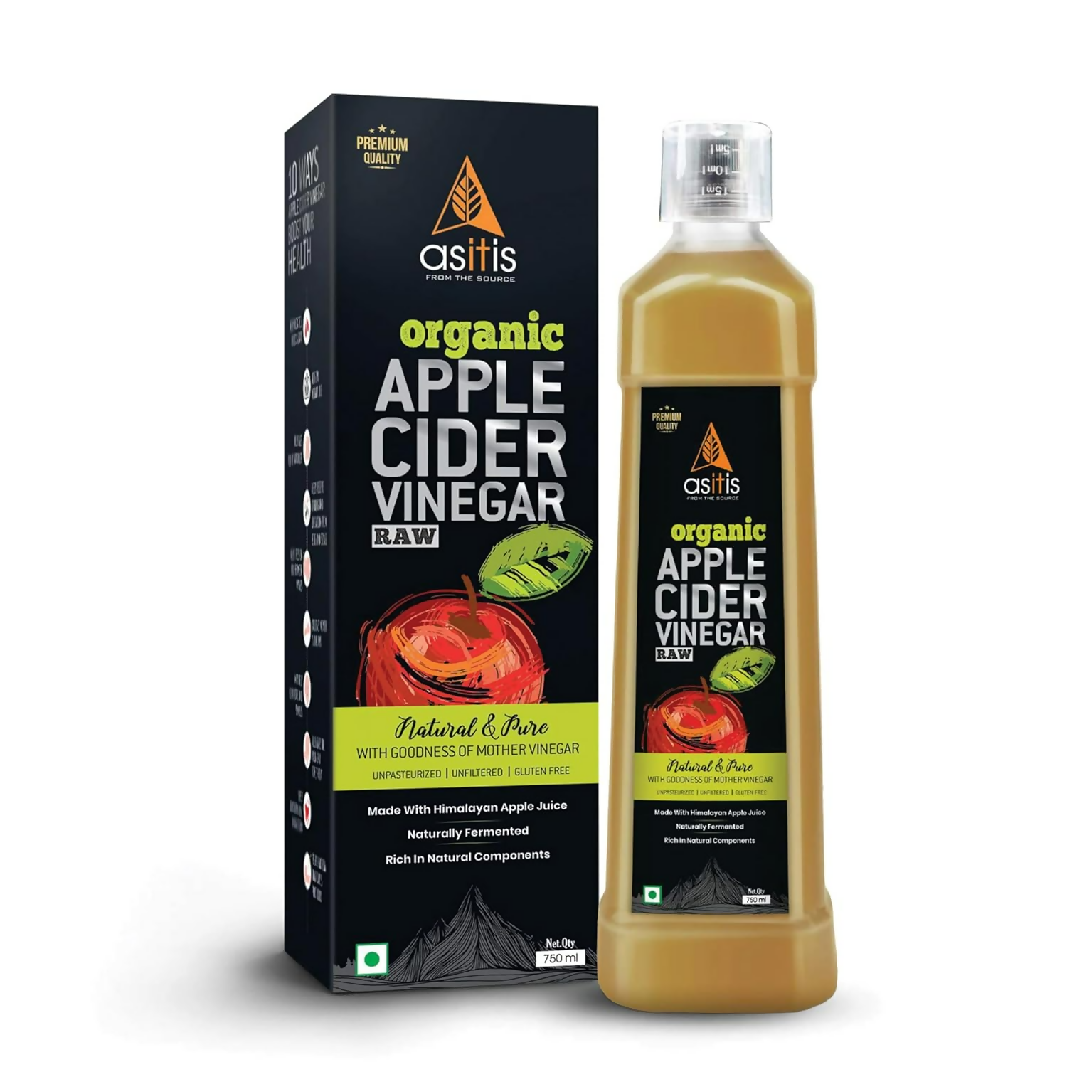 AS-IT-IS Nutrition Raw Apple Cider Vinegar with Mother | Grocsy