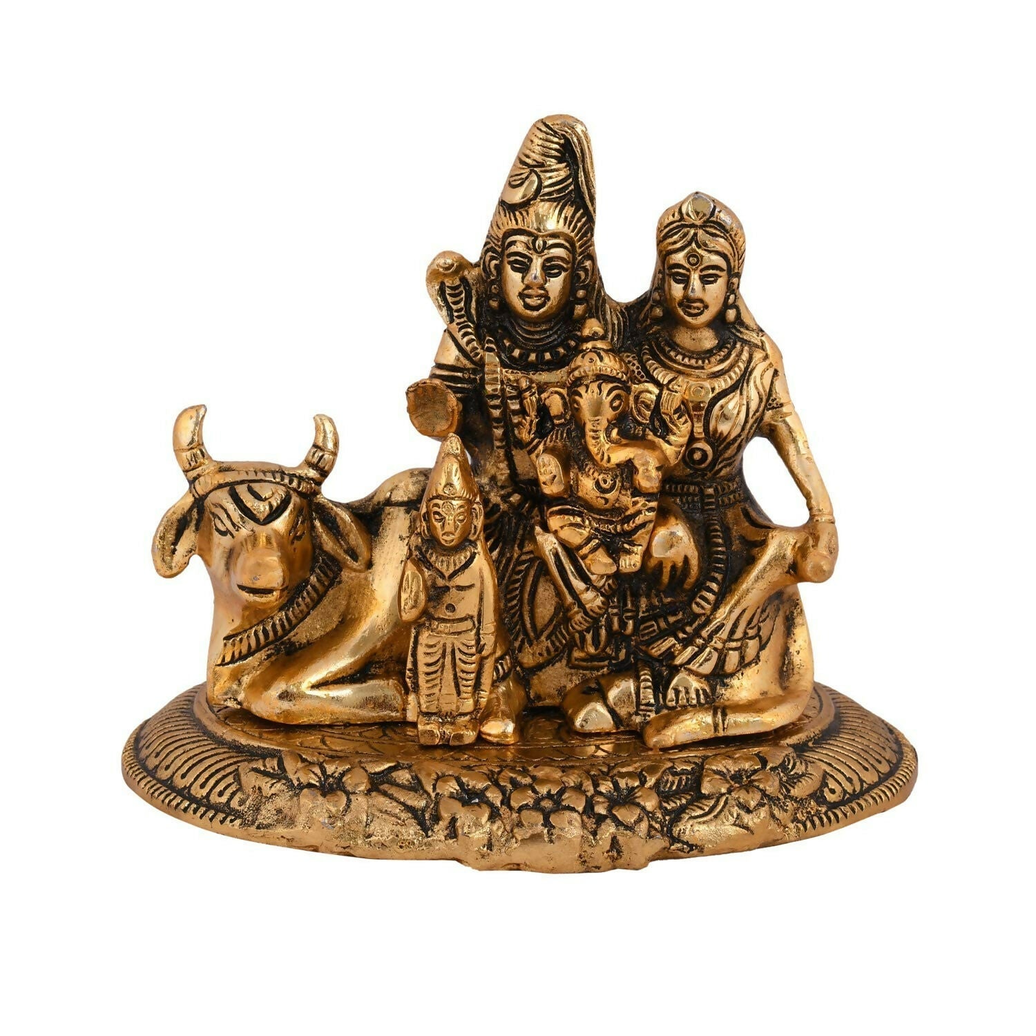 Collectible India Handcrafted Shiva Parvati Ganesh Idol | Grocsy