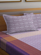 Arrabi Multicoloured 300 TC Super King Ethnic Motifs Cotton Bedsheet with 2 Pillow Covers | Grocsy
